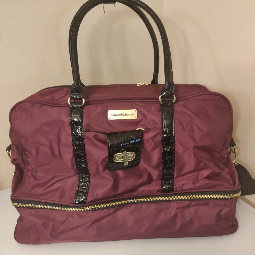 Samantha Brown Drop Bottom Weekender Bag